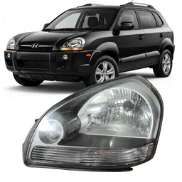 Farol Com Pisca Cromado Tucson 2005 2006 a 2017 Esquerdo