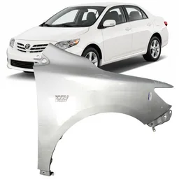 Paralama Direito S/ Furo Corolla 2009 a 2014 Prata DETALHE