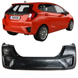 Parachoque Traseiro Fit 2015 2016 2017 Preto NOVO ORIGINAL